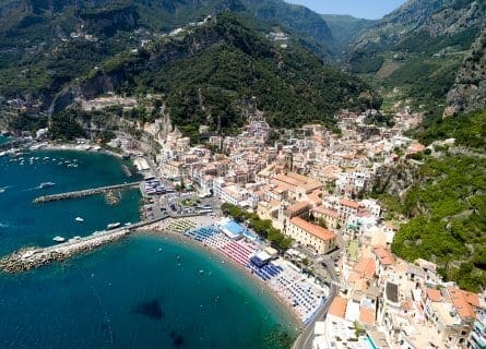 Aerial view of Amalfi Coastline