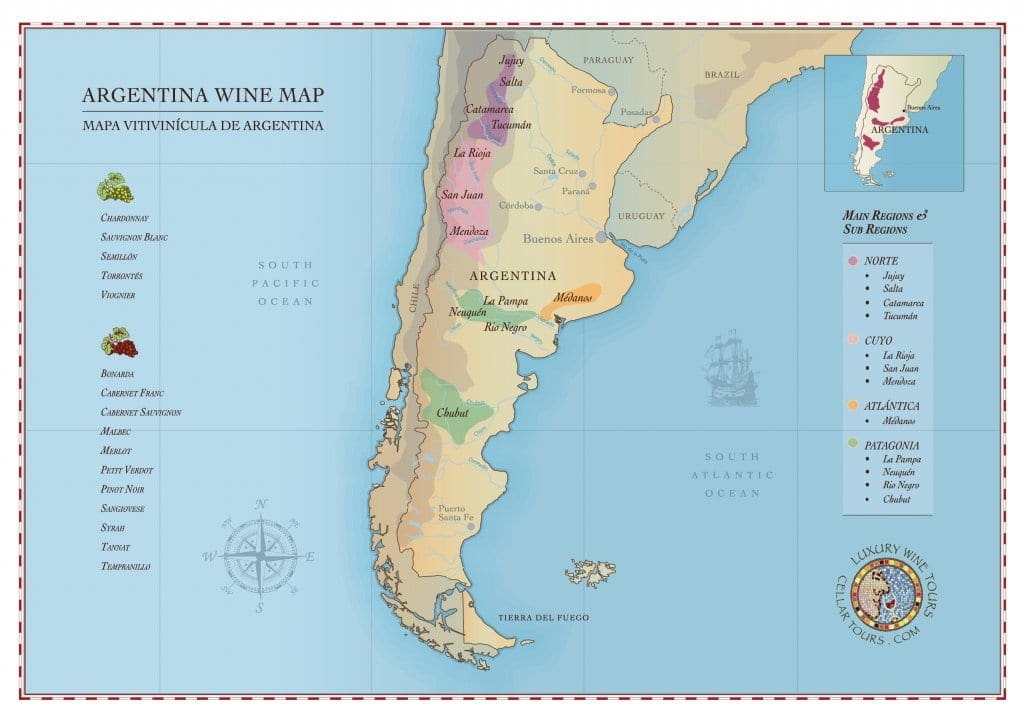 Argentina Wine Regions Map